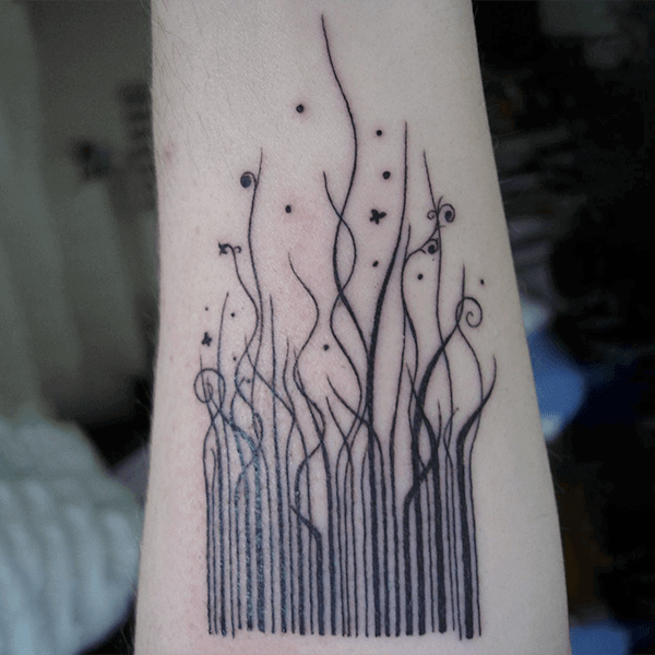 Best Barcode Grass Tattoo