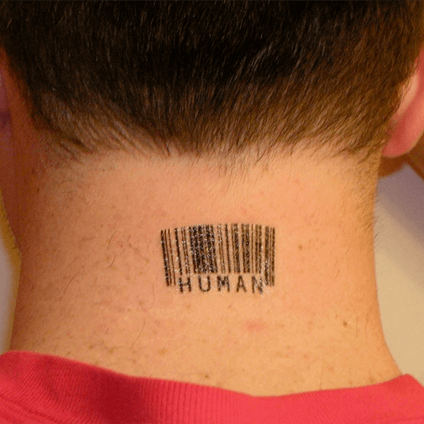 Barcode HUMAN Tattoo