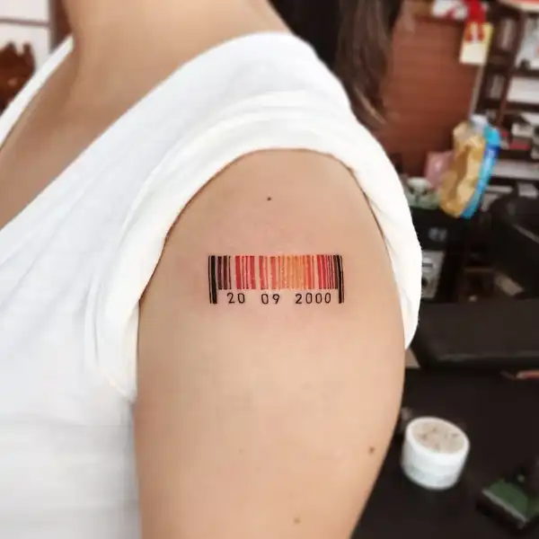 Barcode Tattoo on Sleeve