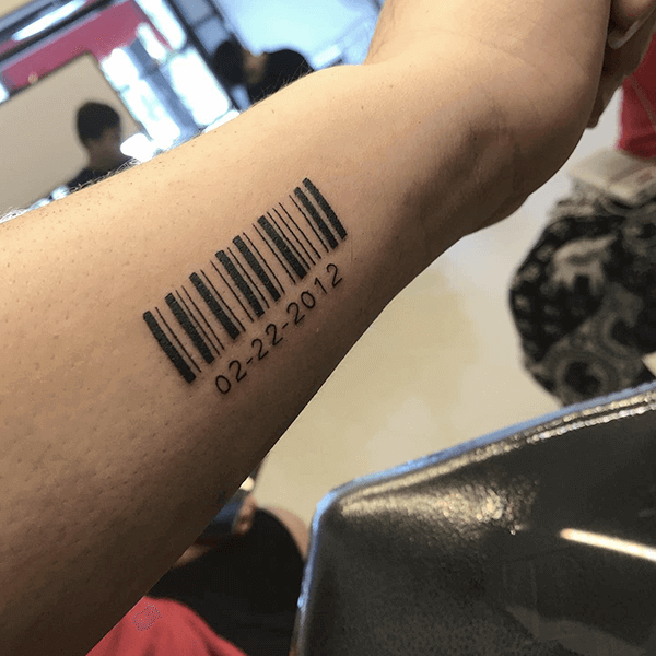 Birthdate Barcode Tattoo