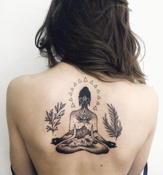 Buddha Spiritual Tattoo Design on Back