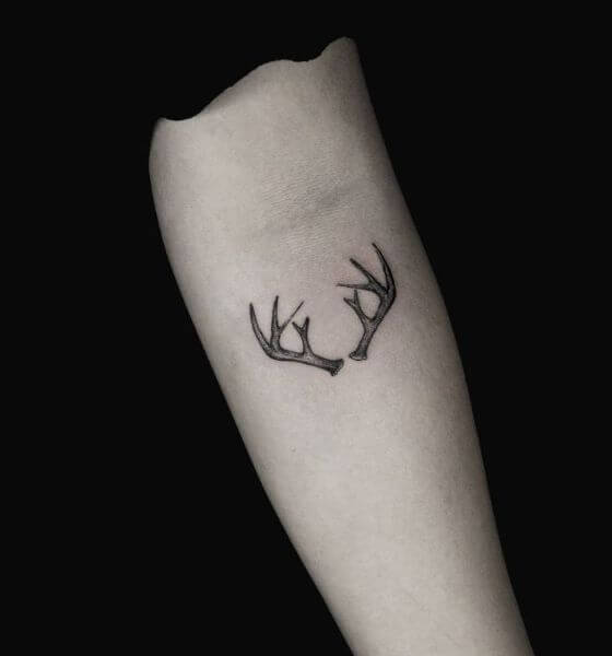 Deer Antler Tattoo Design