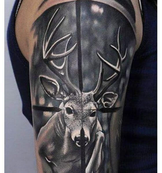 Deer Hunting Tattoo Design