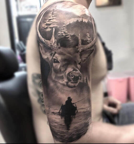 Deer Sleeve Tattoo