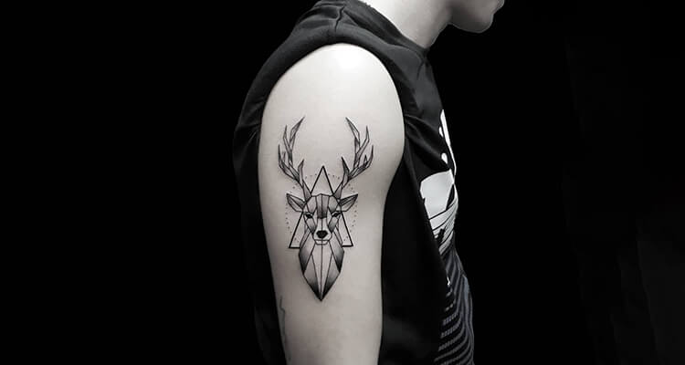 Deer Tattoo on Bicep