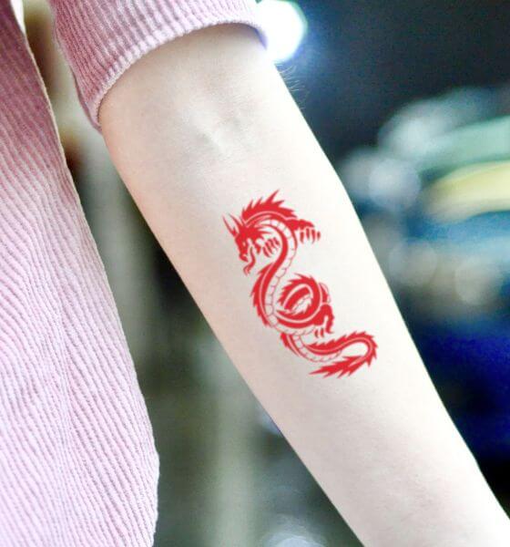 Dragon Temporary Tattoo on Arm