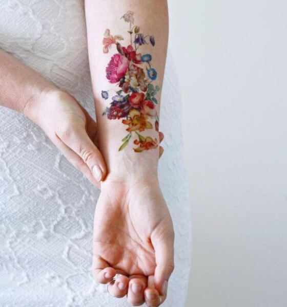 Flower Temporary Tattoo Design