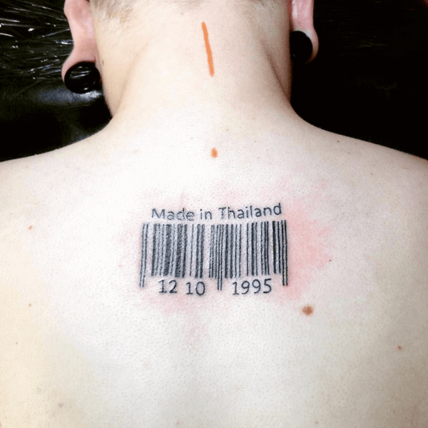 Made In Barcode Tattoo