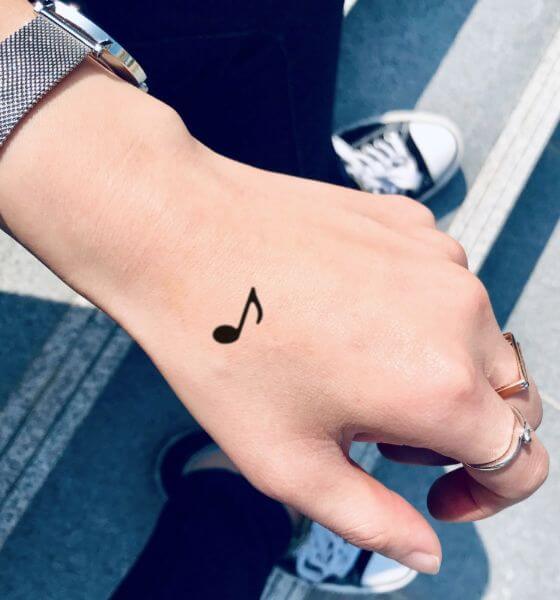 Music Symbol Temporary Tattoo