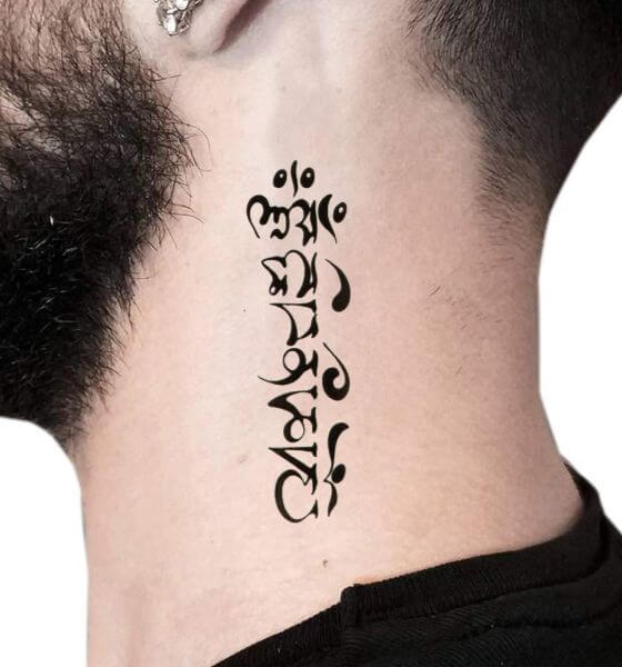 Neck Temporary Tattoo