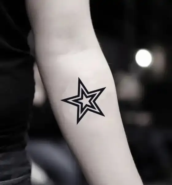 Star Temporary Tattoo on Forearm