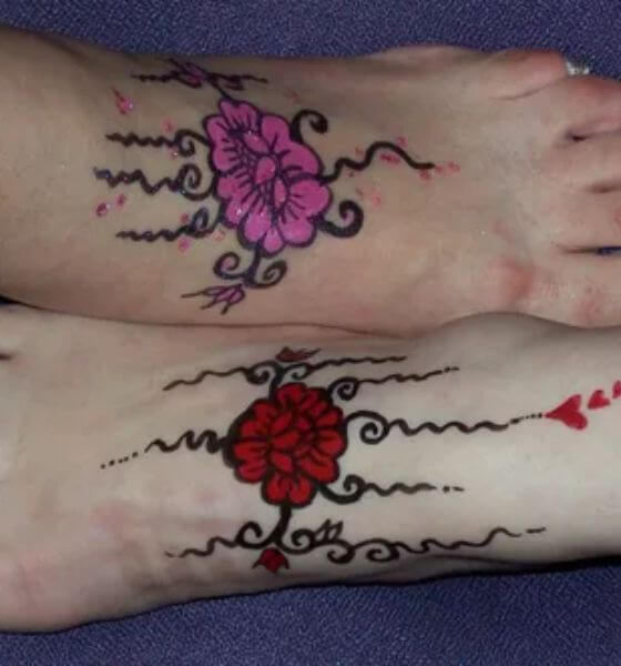 Temporary Foot Tattoo Design