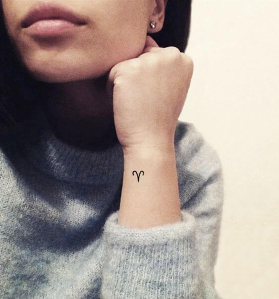 Temporary Zodiac Sign Tattoo on Wrist