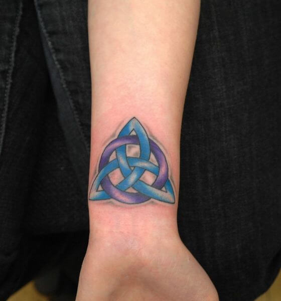 Triquetra Spiritual Tattoo on Wrist