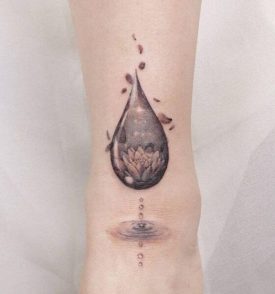 Water Drop Temporary Tattoo Set of 3  Small Tattoos