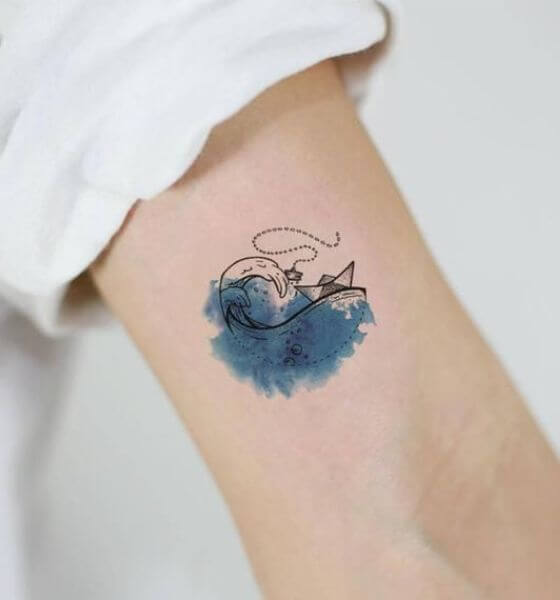 Waves Temporary Tattoo 