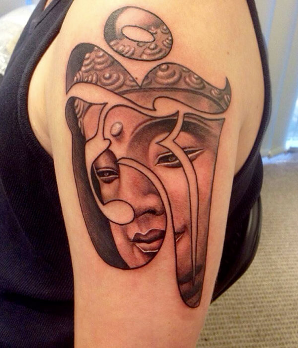 Buddhist Om Symbol Tattoo Design