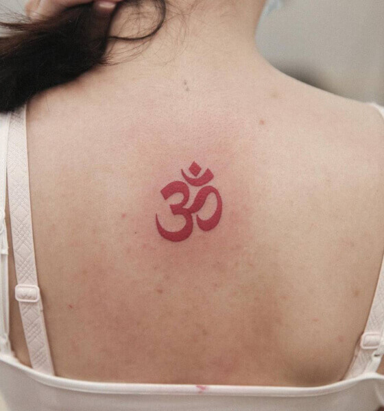 Divine Om Symbol Tattoo on Back