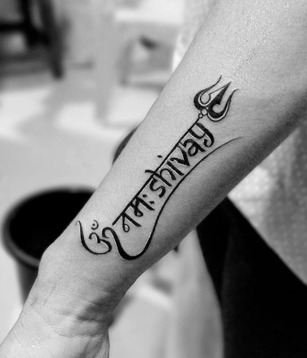 Om Namah Shivaya Tattoo on Arm