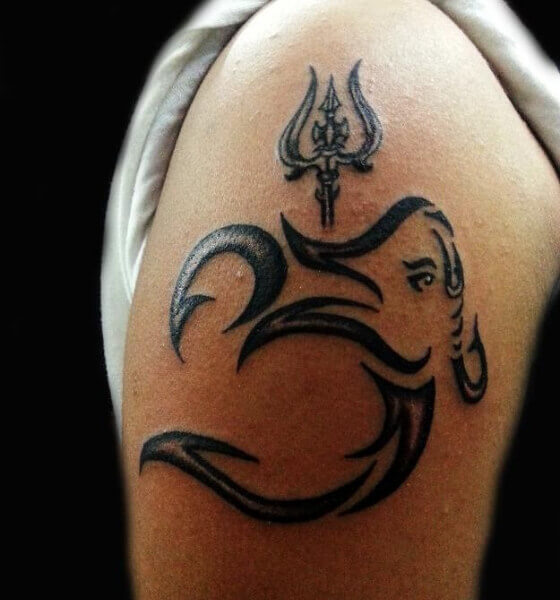 Om Symbol Tattoo on Sleeve