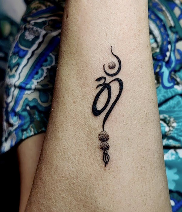 Rudraksha with Om Tattoo
