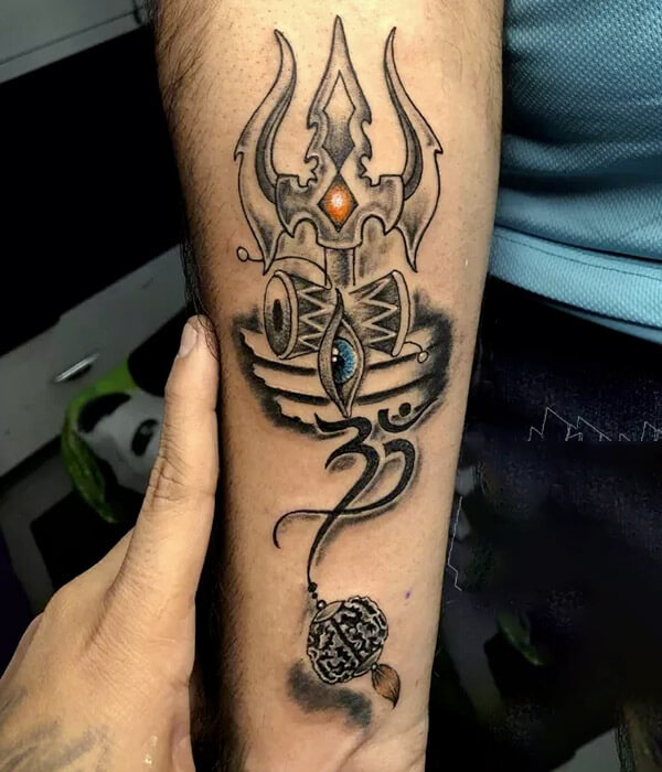 Shivling with Om Tattoo Designs