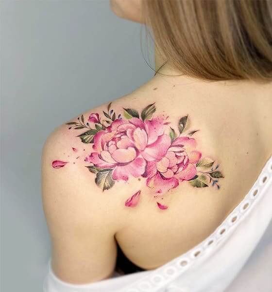 Peony Rose Tattoo
