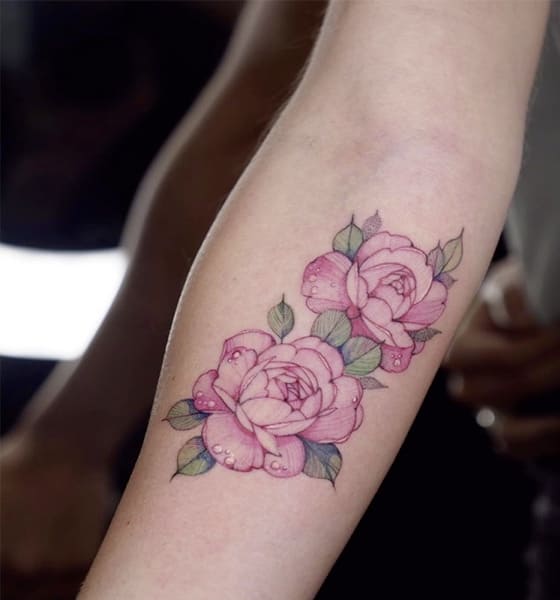 Pink Peony Tattoo