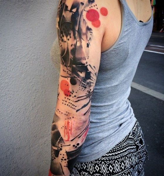 Trash Polka Sleeve Tattoo