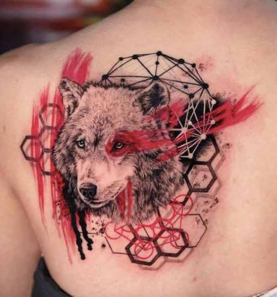 Trash Polka Wolf Tattoo