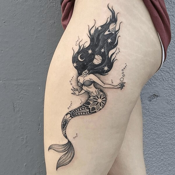 Captivating Freedom Tattoo on Thigh