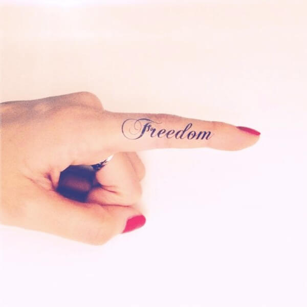 Finger Freedom Tattoo