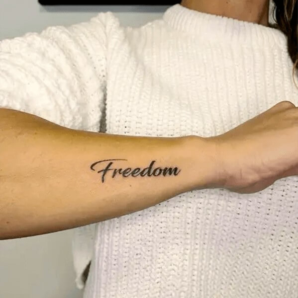 Freedom Tattoo on the Arm