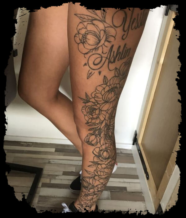 Sexy Tattoos on Women leg