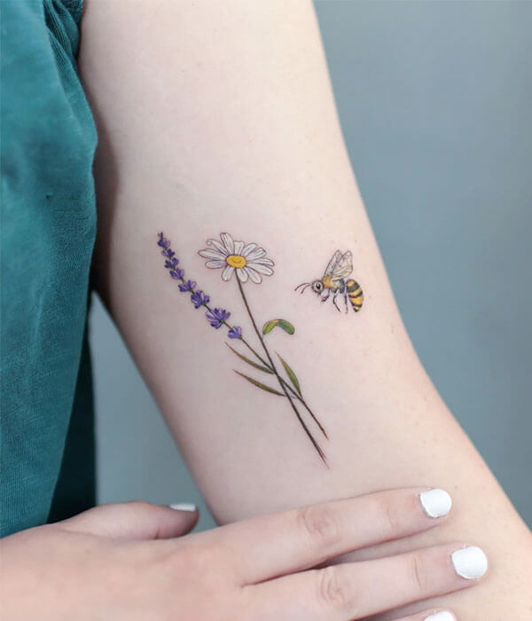 Birth Flower Tattoo on Hand