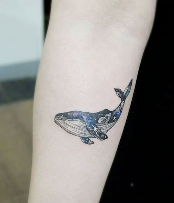 The Whale Tattoo on Hand