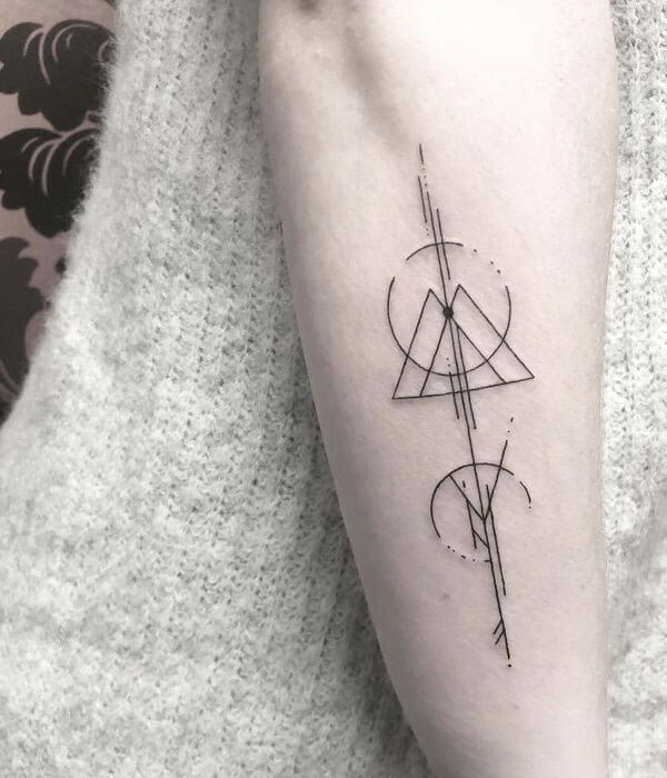 Geometric Gemini Constellation Tattoo on Tattoo