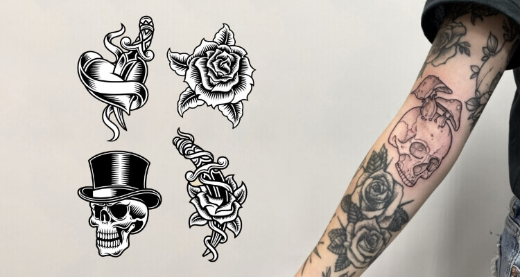 Halloween Tattoo Flash Projects  Photos videos logos illustrations and  branding on Behance