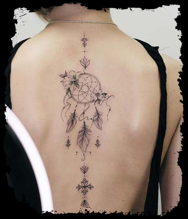 Dreamcatcher Tattoo on Back - Trending Tattoo Dreamcatcher-Tattoo-on-Back