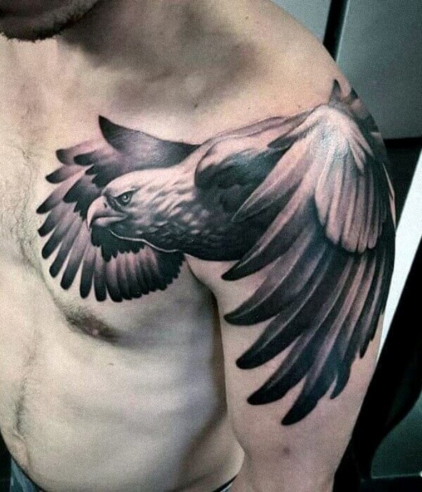 Eagle Wing Shoulder Tattoo