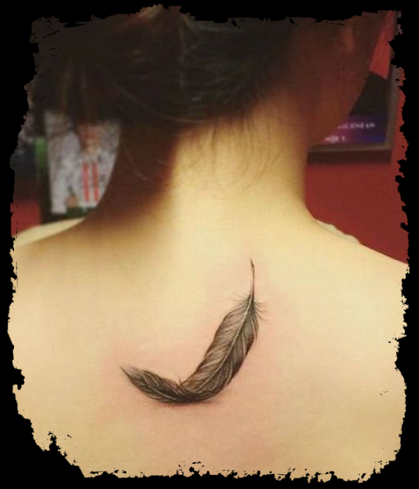 Feather Back Tattoo - Trending Tattoo Feather-Back-Tattoo