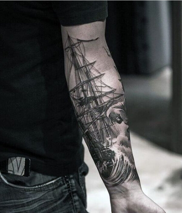 Traditional Dutch ship tattoo  Tattoogridnet