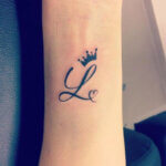 Initial Tattoo with Crown