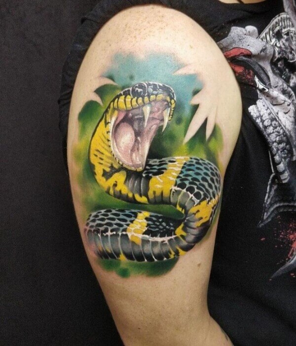 Realistic Snake Tattoo