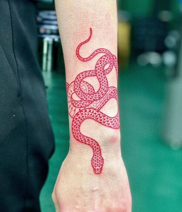 Red Snake Tattoo