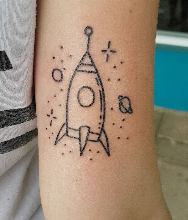 Rocket Ship Tattoo