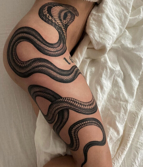 Snake wrap around dragon temporary tattoo in red  Amazonae Beauty