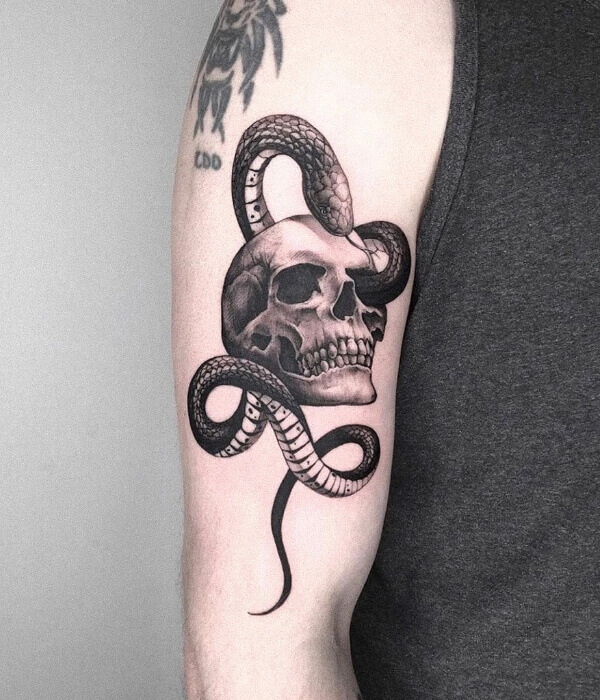 The Skull and the Snake Tattoo