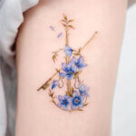 Blue-Larkspur-Tattoo-On-Hand