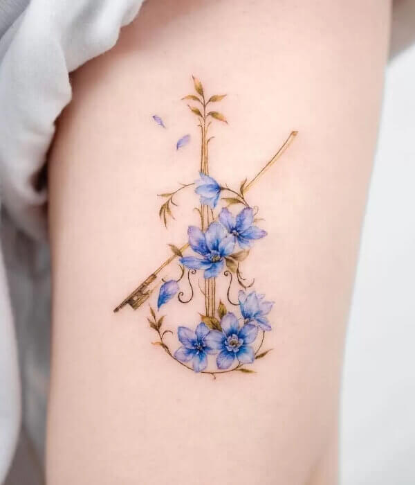 Blue Larkspur Tattoo